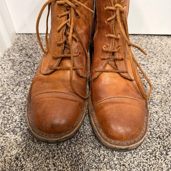 Men's Brown CLIF Leather Boots size 39.5 EUC - Picture 2 of 5